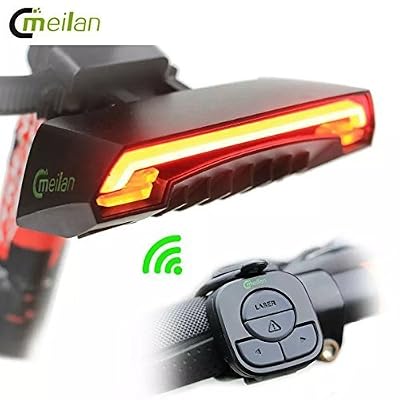 Walio Meilan X5 Feu arrière LED rouge rechargeable pour vélo avec clignotant droit/gauche 85 lm