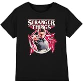 Stranger Things Stranger Things Eleven Lightning Poster Kids T Shirt, Black Camisa Unisex ni&ntilde;os (Pack de 1)