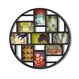 GALLERIE BILDERRAHMEN: Der von Designer Tom Vincent für Umbra entworfene Luna Mehrfach Bilderrahmen ermöglicht es Ihnen im Handumdrehen, eine individuelle Fotocollage aus 9 Ihrer liebsten Fotos (10 x 15 cm) zu gestalten; Luna hat einen Durchmesser von 58,5 cm