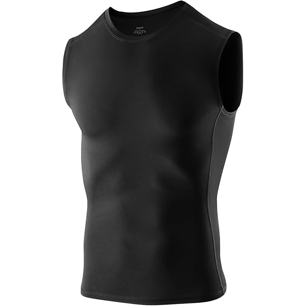AMZSPORT Tanktops voor heren, ademend, compressieshirt