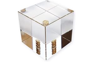 JONGSUN Prisme de Photographie, Cube en Verre de Cristal pour Photos, Spectre de lumière d'enseignement, Prisme Optique Portable de 60 mm avec Sac de Nettoyage