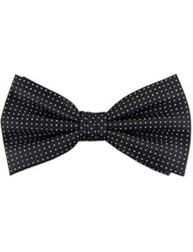 TigerTie Seidenfliege in silber gepunktet, Fliege 100% pure Seide