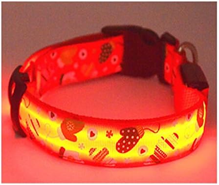 LED Light up collar (RED Glove Pattern)