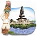 Produktbild Bali Pura Ulun Danau Hindu-Tempel 3D Resin TOY Fridge Magnet Schiff frei