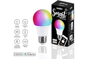 ZHONGSHAN Lampadina Smart per Google Home e Alexa, Colore RGB + Bianco, Lampadina LED Dimmerabile WiFi attacco E27 grande da 10W per smart home