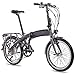Produktbild CHRISSON 20 Zoll E-Bike City Klapprad EF1 grau - E-Faltrad mit Bafang Nabenmotor 250W, 36V und 30 Nm, Pedelec Faltrad für Damen und Herren, praktisches Elektro Klappfahrrad, perfekt für die Stadt