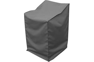 Greemotion – Funda Protectora para sillas de jardín, terraza, balcón, Patio, Cubierta Mueble de jardín, Protector Mueble de Exterior, Protección mobiliario de jardín - 66/66/110 cm - Gris