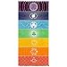 Produktbild Tinksky Rainbow Yoga Mats Square Beach Handtuch Wrap Faltbare Übung Gym Mat mit Quasten für Picknick Strand Taveling Camping Wandern