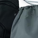 MSTRDS Unisex Basic Gym Bag Rucksack black/dark grey One einfarbiger Turnbeutel im Hipster Stil -
