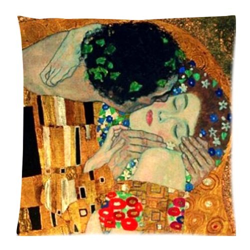 Gustav Klimt painting art Custom 18x18 Inch Throw Cushion Cover Pillow Cases (Twin Sides)