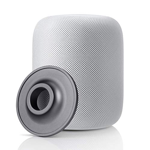 Preisvergleich Produktbild Edelstahlständer für Apple HomePod Smart-Lautsprecher, Anti-Rutsch-Fußkissenhalter aus Metall für Apple-Lautsprecherzubehör Grau