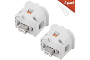 WEVESA Wii Motion Plus Adapter Sensor Accelerator Attachment for Nintendo Wii U Controller - White (2 Pack)