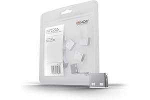 LINDY 40464 - zamek USB Port (10 sztuk) bez klucza: kod biały