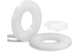 Mbsomnus 100 Pezzi Distanziali Tondi Rondelle Plastica M6-12MM Rondelle in Nylon Dischi in Plastica Poliammide con Diametro Esterno Ridotto per Macchinari Elettrodomestici Idraulici