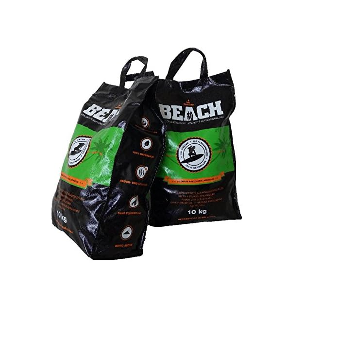 20 Kg Beach Kokos Grill Briketts Von Blacksellig Reine Kokosnussschalen Grillkohle Perfekte Profiqualitt Reach Registriert