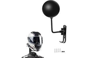 HREDZEO Helmet Holder,Helmet Stand Rotation Metal Helmet Holder Motorcycle Helmet Stand 180 Degree Rotation Motorcycle Helmet Display Rack for Helmet Motorcycle Accessories