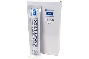 Survival School Lumica 6" Military Grade Safety Light Stick - BLUE x 10