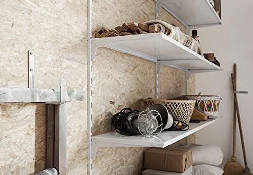 Element System Winkelträger Regalträger 1-reihig, 2 Stück, 5 Abmessungen, 3 farben, lange 18 cm für Holzböden, Wandschiene, weiß, 18133-00045 - 3