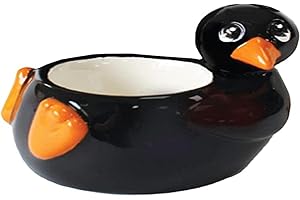 Coquetier Crockery Critters -Pingouin de Deluxebase. Coquetiers mignons en céramique en forme d'animaux pour enfants et adultes