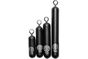 ‎LMAB LMAB Tungsten Drop-Shot, Free Rig Gewichte bleifrei mit Öse, Finesse Rig Weights zum Barschangeln & Zanderangeln, Round Eye Stick, Jika Rig Set