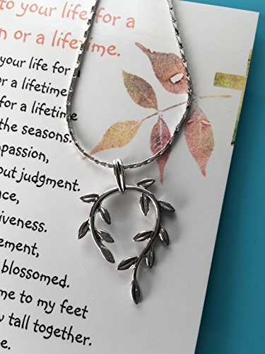 Smiling Wisdom Vine Leaf Necklace Friendship Gift Set Reason