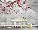 Produktbild XIAOMENG Wallpaper Hintergrundbild 3D Wallpaper Modern Stilvolle 3D Space Abstract Pflaumenblüte Big Tree Ball TV Hintergrund Wall 3 Fototapete, L300 * W210Cm
