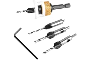 CounterSink Drill Bit Set, Counter Sink Drill Bit for Wood