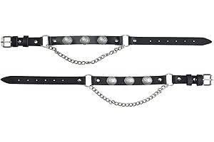 GARGOYLE BELLS Adjustable Fashion Boot Chains, Biker Boots Decoration Chains, Comes in a set of 2, 1 Pair/2Pcs, Polyvinyl Chloride, chrome tourmaline