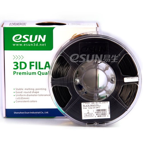eSun 3D Filament – ABS+, 1Kg, 1.75 / 3.00 mm – Verschiedene Farben, Druck Tempe. 220-260℃, für 3D Drucker z.B. MakerBot RepRap MakerGear Ultimaker Mendel Huxlep UP Thing-o-matic, Universal - 3