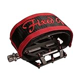 MV-TEK coppia puntapiedi scatto fisso in cordura rossi pair kinks straps red