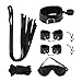 Produktbild Bondage Set, Meerveil SM Set BDSM Fesselset mit Handschellen, Augenmaske, Halsband mit Seil, Bondage Seil und Peitsche, 7-teiligen SM Spielzeug für Paare