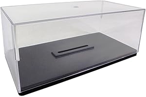 OPO 10 - Lot de 6 boites avec Couvercle Transparent + Socle pour Voiture Miniature de Collection 1/24 - vitrine Cristal Acrylique