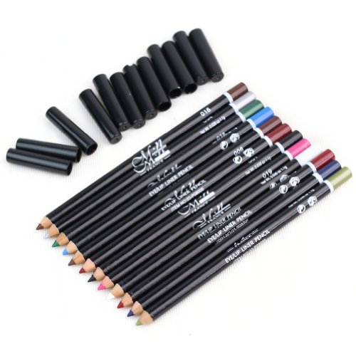 12 Color Cosmetics Makeup Pen Waterproof Eyebrow Eye Liner Lip Eyeliner Pencil