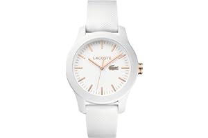 Lacoste Analogue Quartz Watch for Men or Women from The Lacoste.12.12. Collection, Featuring a Stylish Silicone Bracelet with Petit Piqué Texture