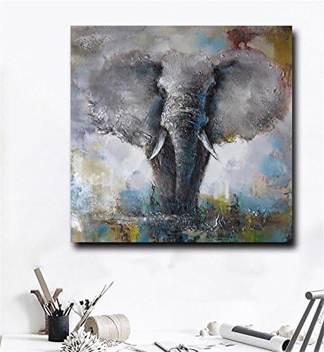 SXCOOL Canvas print painting elephant living room wall decoration abstract band frame , 60*60cm