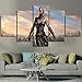 Produktbild JSBVM Modular Bilder Leinwanddrucke Wandkunst Divinity Original Sin 2 Spiele Poster Modern Zuhause Schlafzimmer Dekoration Gemälde 5 Panel,A,30×50×2+30×70×2+30×80×1