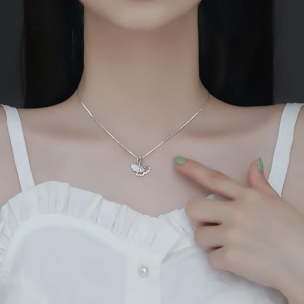 Halsketting voor dames, 925 zilver, met zirkoniasteentjes, twist, lengte ketting: 45 cm, voor dames en meisjes, Zilver, Zirkonia