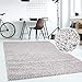 Produktbild Hochflor Teppich | Shaggy Teppich fürs Wohnzimmer Modern & Flauschig | Läufer für Schlafzimmer, Esszimmer, Flur und Kinderzimmer | Langflor Carpet grau 120x170 cm