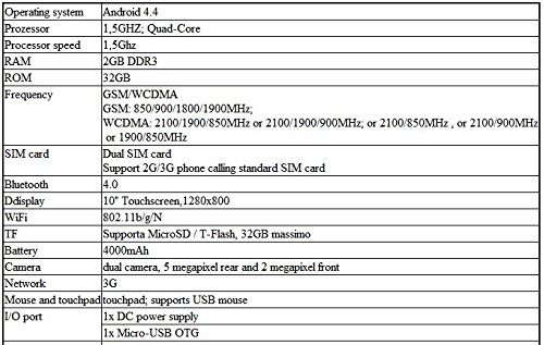Auntwhale 10  inch Dual-Core Android 4 4 1 16GB Dual SIM 3G WiFi Phone Phablet Dual Cam Bluetooth Tablet