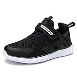  GUFANSI Turnschuhe Kinder Sneaker Jungen Sportschuhe Mädchen Hallenschuhe Outdoor Laufschuhe Für Unisex-Kinder Schwarz 34