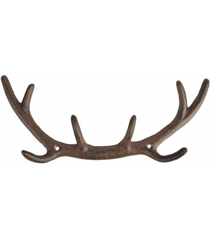 Crochets Muraux Tête De Cerf Doré - Lot De 2 - Style Rustique Et Déco