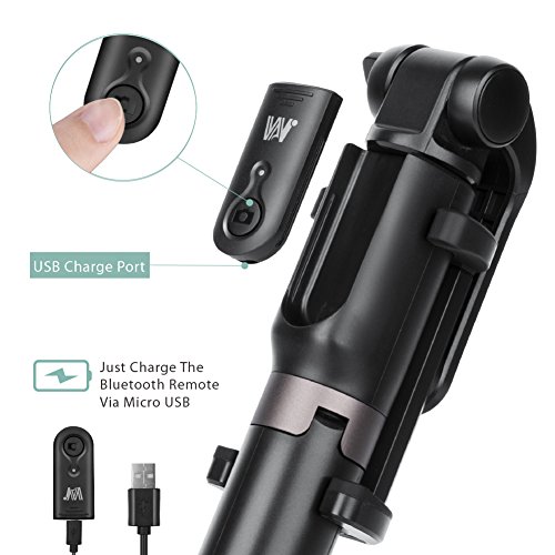 Bastone Selfie Bluetooth, Hongyifa Selfie Stick con Treppiede, Telecomando Shutter, Rotazione a 360Â°, per 3,5-6 pollici Smartphone iPhone, Samsung, Huawei ect.