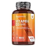 Vitamin D3 2000 Iu - 400 Tablets (over A Year Supply) Natural Vitamin D Tablets, Vitamin D Contributes To Normal Immune System & Blood Calcium Levels (efsa), Vegetarian - Easy To Take Micro Tablets