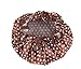 Moolecole Women's Polka Dots Waterproof Double Layer Shower Cap Elastic Band Bathing Cap Spa Shower Hat Coffee