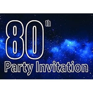 80th Theme Birthday Party Einladungen Einladungen Kinder Erwachsene Männer / Frauen i018