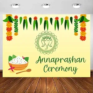 Theme My Party annaprashan Decoration Backdrop for annaprashan Background Photography for Baby (6ft x 4ft)