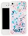 Produktbild ISENPENK Transparent Durchsichtig Apple iPhone 4/4S Hülle Silikon,Ultra Slim TPU Liquid Fließen Flüssig,Schutzhülle Muster Glänzend iPhone 4/4S Hülle Glitzer Bling Strass Kristall Stoßdämpfend Spiegel Schutz Handy Hülle Case Back Cover Tasche[Blau Schmetterling Herz Blume]