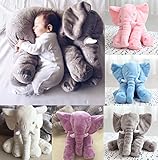 Elephant Pillow(Baby Toys)/Elephant Stuffed Plush Pillow Sleeping Cushion Pillow Kids Comfort Toy (Grey)