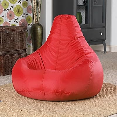 Bean Bag Bazaar Pouf poire designer inclinable de jeux ROUGE- pouf poire pour l’intérieur et l’extérieur (résistant à l’eau) par Bean Bag Bazaar®