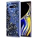 Produktbild Misstars Glitzer Hülle für Galaxy Note 9, Bling Pailletten Transparent Weich TPU Silikon mit Schwarz Blumen Malerei Muster Backcover Anti-Rutsch Kratzfeste Schutzhülle für Samsung Galaxy Note 9
